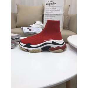 High Quality Balenciaga Custom Speed Trainer X Triple S Sneaker Red Triple007