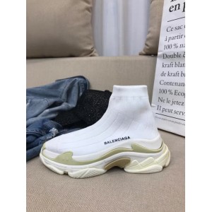 High Quality Balenciaga Custom Speed Trainer X Triple S Sneaker White Triple008