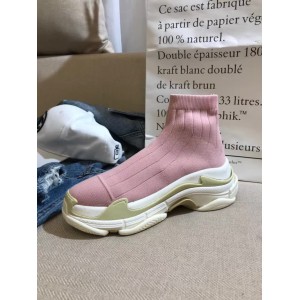 High Quality Balenciaga Custom Speed Trainer X Triple S Sneaker Pink Triple009