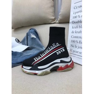 Balenciaga Custom Speed Trainer X Triple S Sneaker Black Triple012