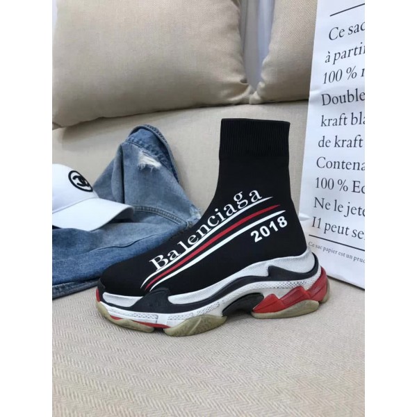 Balenciaga Custom Speed Trainer X Triple S Sneaker Black Triple012