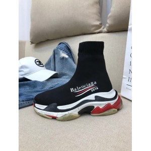 Balenciaga Custom Speed Trainer X Triple S Sneaker Black Triple014