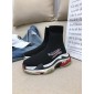 Replica Balenciaga Custom Speed Trainer X Triple S Sneaker Black Triple014