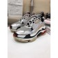 Replica High Quality Balenciaga Triple S Trainers Triple016   Silver/Red