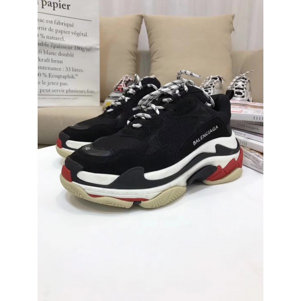 High Quality Balenciaga Triple S Trainers Triple017   Black/Red