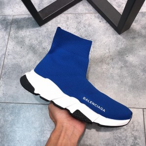 Balenciaga Speed Trainer Blue and white rubber soles WS980018