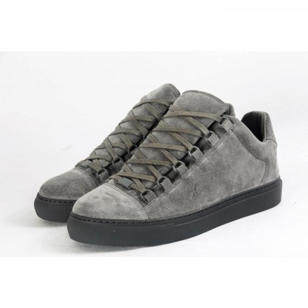 Balenciaga Arena Suede Grey Low Top Sneakers