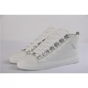 High Quality Balenciaga Arena Creased Leather Sneakers White High Top