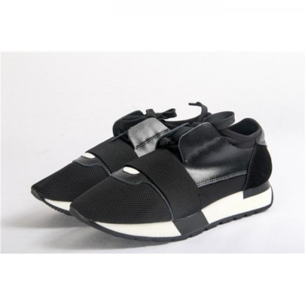 High Quality Balenciaga Sneaker Black White Race Runner