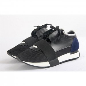 High Quality Balenicaga Race Runner Sneaker Black Blue Suede