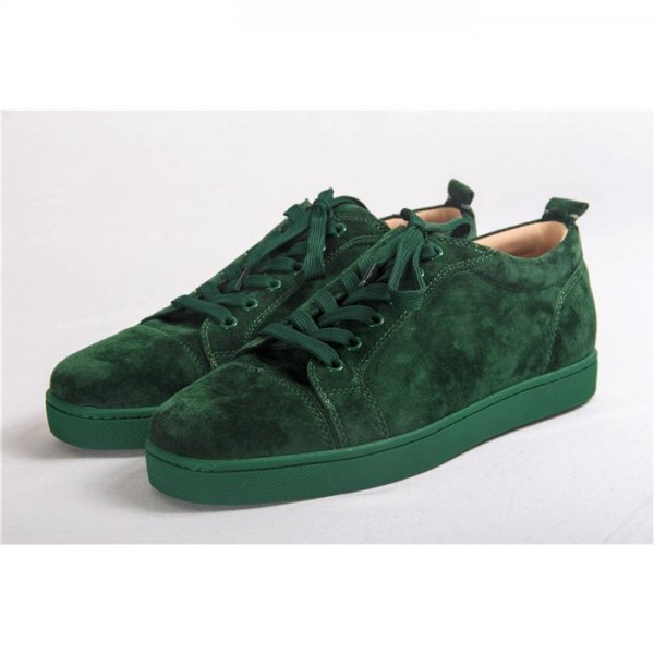 High Quality Christian Louboutin Louis Junior Green Men'S Flat Sneakers