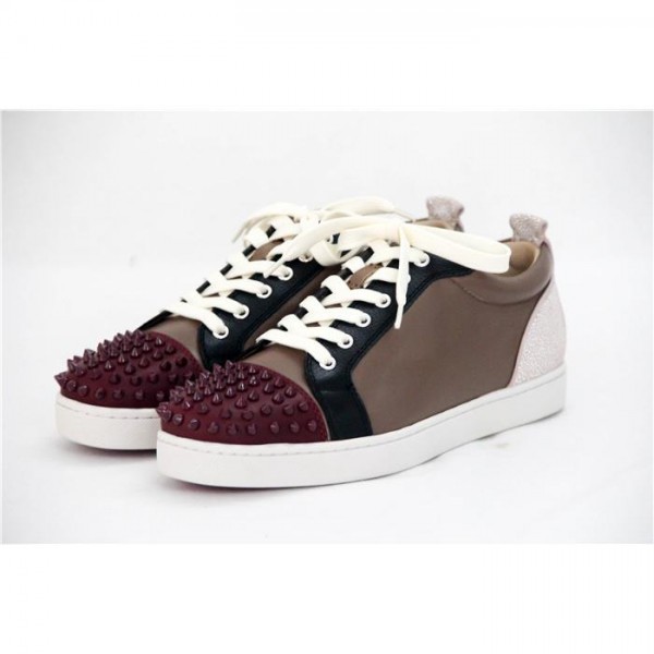 High Quality Christian Louboutin Louis Junior Spikes Men'S Flat Sneakers