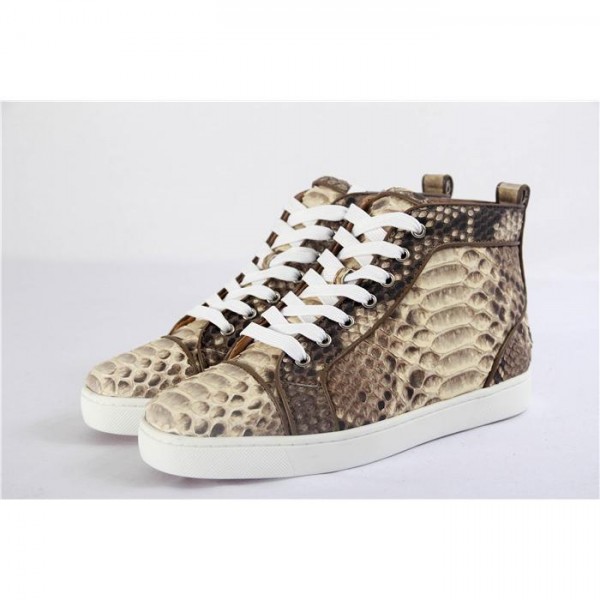 High Quality Christian Louboutin Louis Men'S Flat Python Light Sneakers