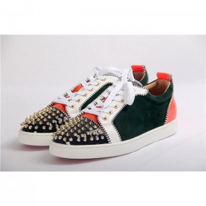 High Quality Christian Louboutin Louis Junior Orlato Men Flat Spikes Sneakers