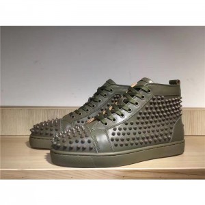 High Quality Louis Spikes Men Flat High Top Spike Sneaker