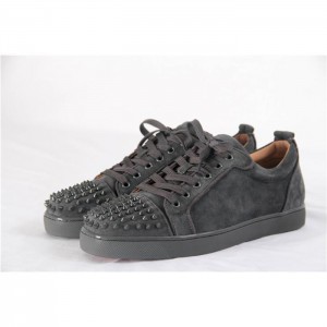 High Quality Christian Louboutin Fusian Louis Junior Spike Camo Suede Sneakers