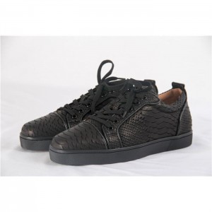 High Quality Christian Louboutin Black Snake Low Sneakers