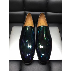 High Quality Christian Louboutin Flat Black Leather