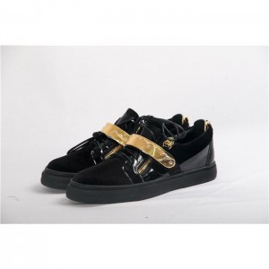 High Quality Giuseppe Zanotti Men Velvet Patent Leather Low Top Sneaker