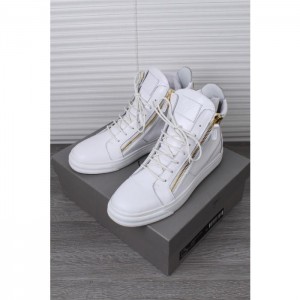 High Quality Giuseppe Zanotti London Croc-Effect Leather High Top Sneakers