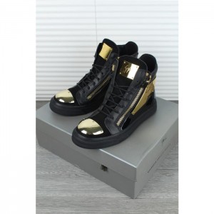 High Quality Giuseppe Zanotti Fashion Chain Black Gold Sneakers