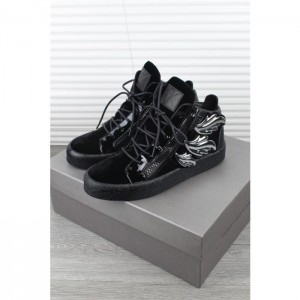 High Quality Giuseppe Zanotti Mid Top Men Sneaker With Silver Wings