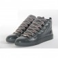 Replica Balenciaga Arena Lambskin Leather High Sneaker Gris Fossile