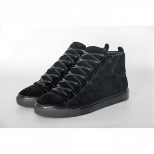 High Quality Balenciaga Arena High-Top Black Suede Sneaker