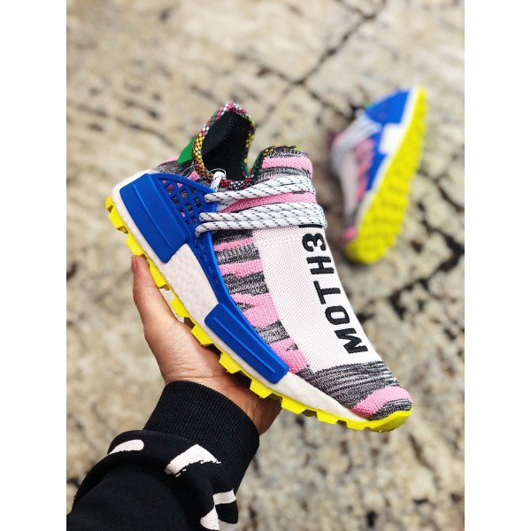 High Quality Retail version Pharrell x Adidas NMD Hu “Solar Pack” Hi-Res Red/Bright Blue BB9531 with fish scale ready