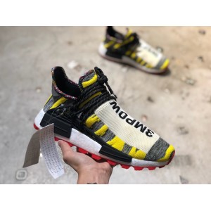 High Quality Retail version Pharrell x Adidas NMD Hu “Solar Pack” Core Black/Red BB9527 with fish scale ready