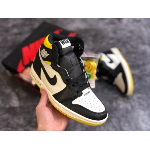 High Quality AIR JORDAN 1 NRG “NO L’S” NOT FOR RESALE Yellow BEST RETAIL VERSION IN THE MARKET READY TO SHIP