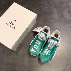 High Quality Pharrell x adidas NMD Hu F&F edition “Youth” green   ready