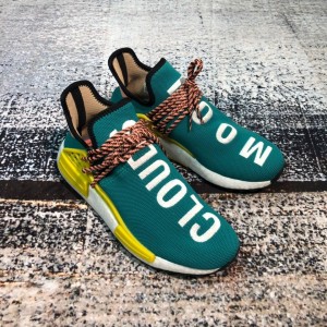 High Quality Adidas x Pharrell Williams Human Race HU NMD Trail Sunglow Green with BASF boost