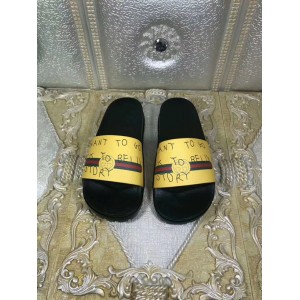 Gucci Logo Yellow Sandals OF_0989F95B205A