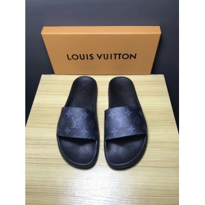 High Quality Louis Vuitton Palm Slippers in Balck OF_86736F48C709