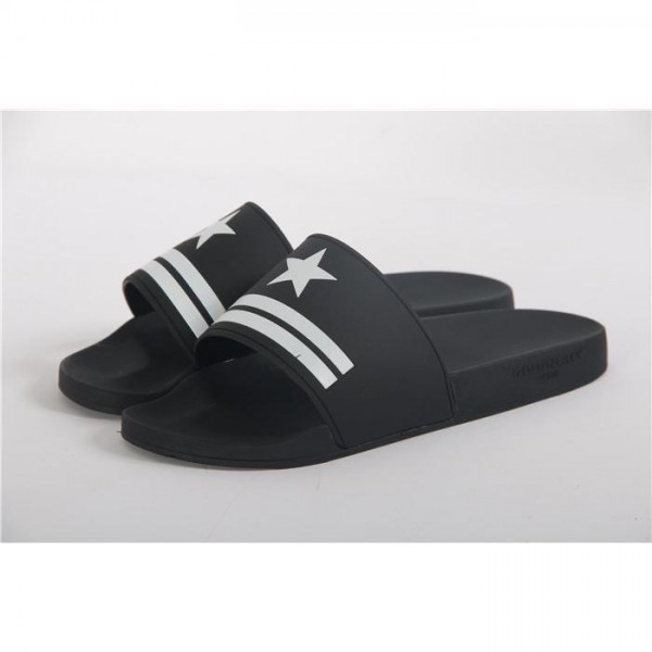 High Quality Givenchy Star & Stripe Rubber Slide Sandals In Black SN_0C8F6303C2A7