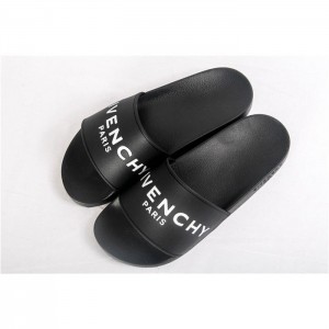 High Quality Givenchy Logo Polyurethane Slide Sandals In Black SN_741C63028BCD