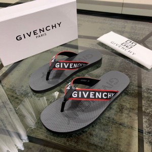 Givenchy black flip flop with givenchy red canvas MS07988