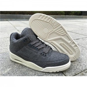 Air Jordan 3 Wool Dark Grey Sneakers 3CF64789144A