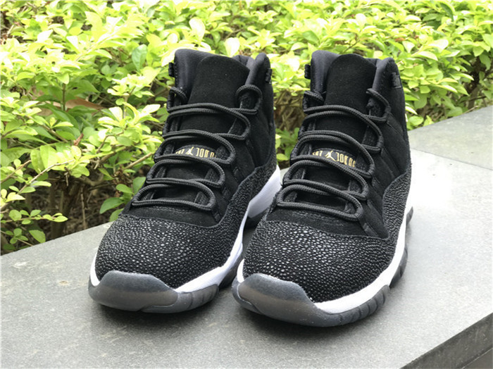 Air Jordan 11s PRM Heiress Black Stingray Sneakers