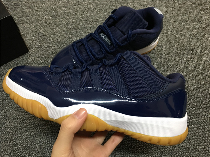 UA Air Jordan 11 Low Navy / Gumsole Rumored Men Sneakers 