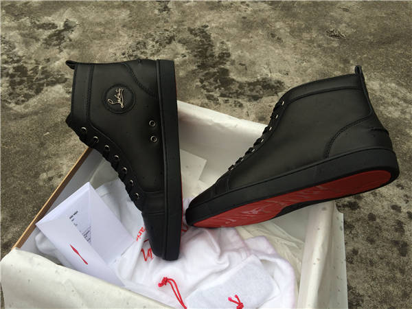 Limited Version Christian Louboutin Louis Mens Flat Black Sneaker