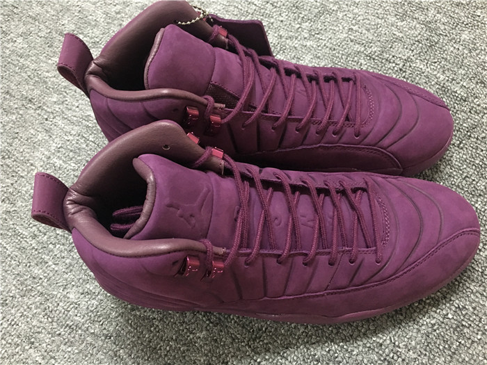 Instock!!! PSNY X Air Jordan 12 Burgundy Men Sneakers