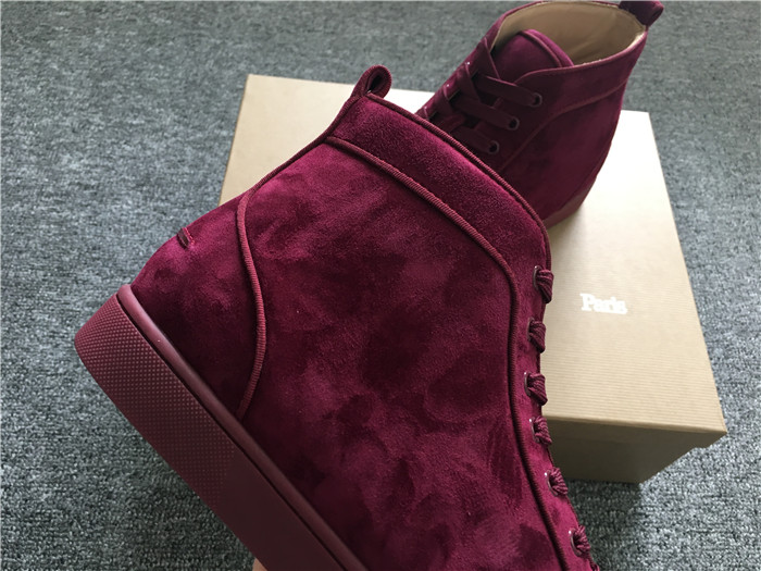 Limited Version Christian Louboutin Louis Orlato Merlot Suede Sneakers