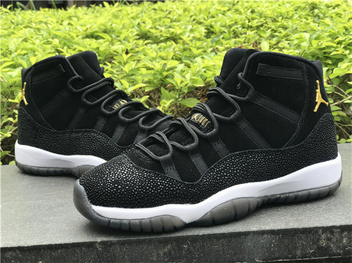 Air Jordan 11s PRM Heiress Black Stingray Sneakers