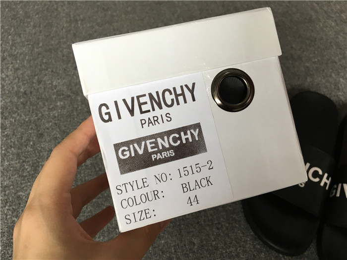 Givenchy Logo Polyurethane Slide Sandals in Black