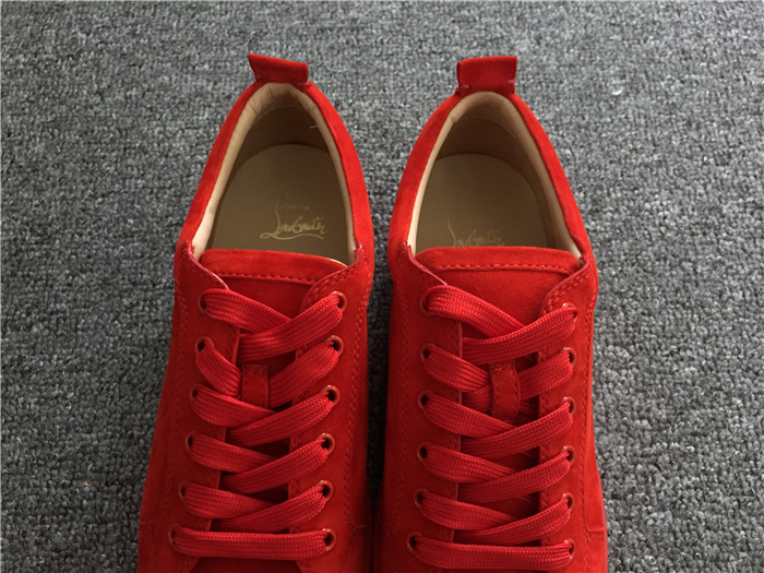 Christian Louboutin Red Louis Junior Spikes Men's Flat Sneakers