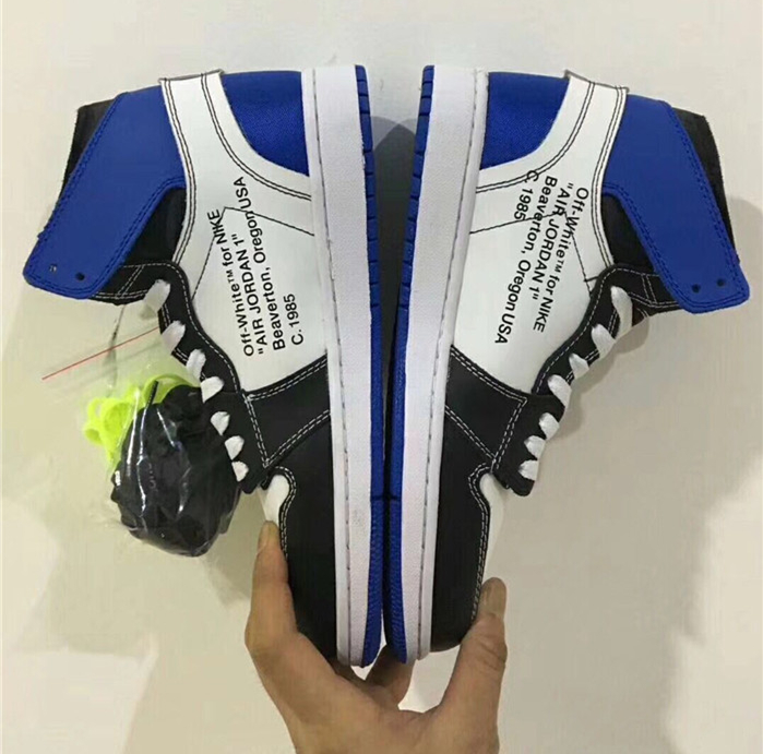 Vigril Abloh x Fragment Design x Air Jordan 1 Royal Blue Sneakers