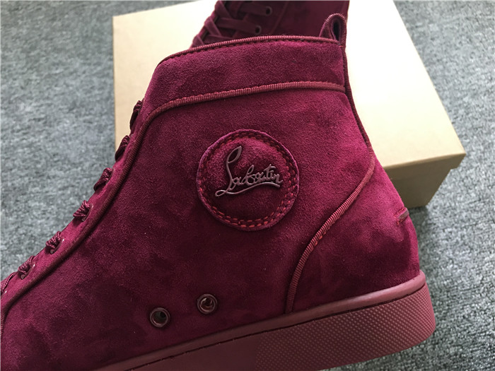 Limited Version Christian Louboutin Louis Orlato Merlot Suede Sneakers