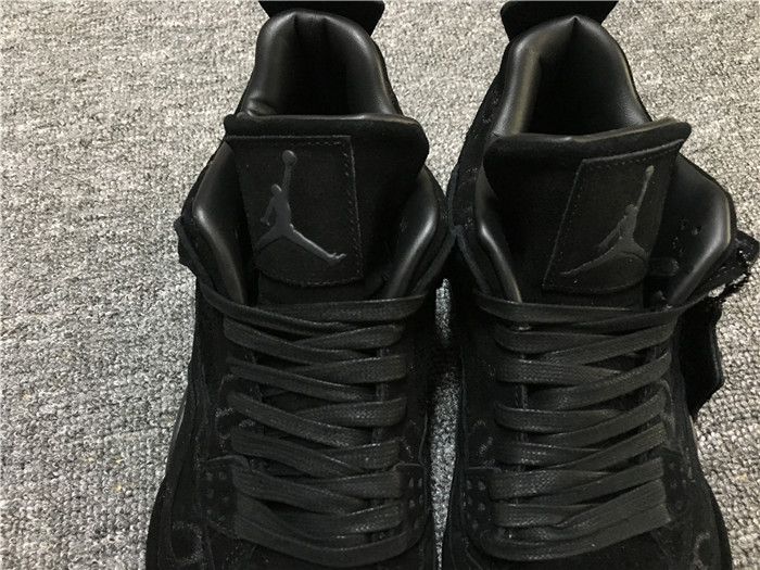 In Stock!!! KAWS x Air Jordan 4 Black Suede Mens Sneakers